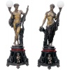 2 Lampy z brązu  "Mitologiczna Para"190cm